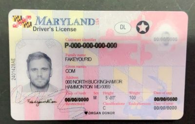 Maryland Scannable Fake ID